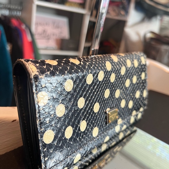 Dolce & Gabbana Black and Cream Polka Dot Clutch - Picture 3 of 13